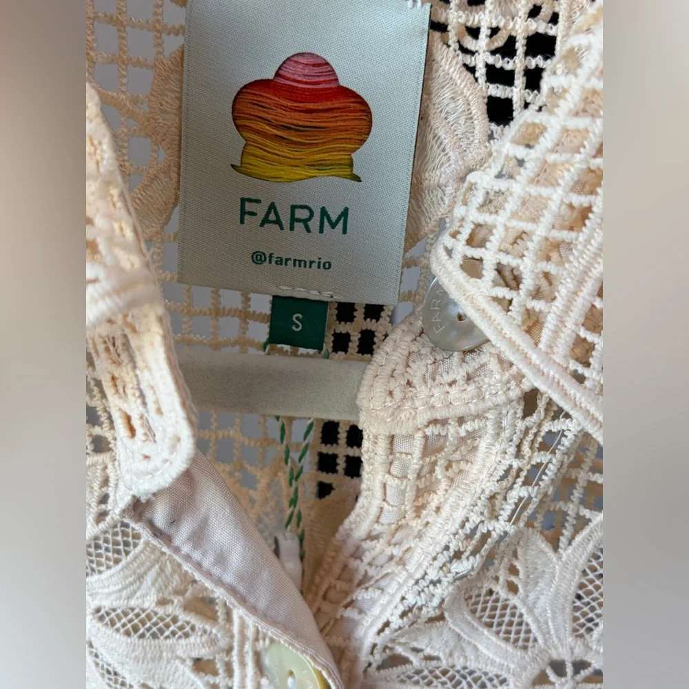 Farm Rio: Sand Landscape Guipure Shirt - Picture 7 of 13